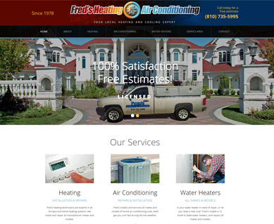 Heating and Air Conditioning Website Design Portfolio Colorado
